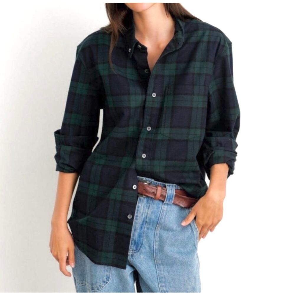 Grayson The Hero Plaid Button Up Shirt Blue Green Size 4 (Large) Casual